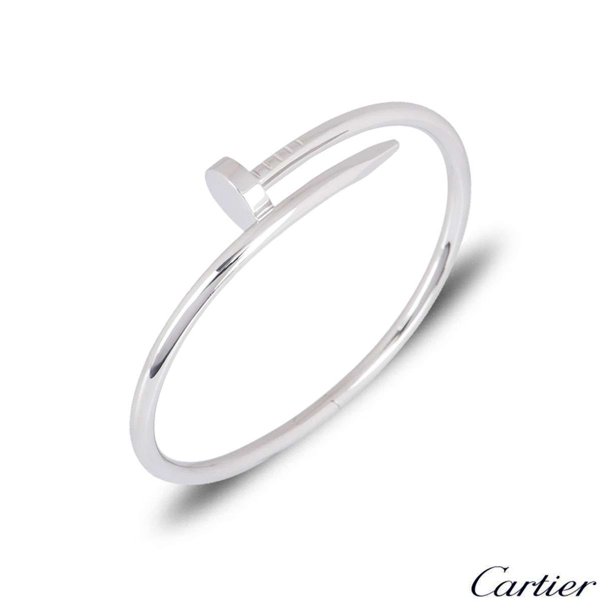 cartier nail bracelet silver